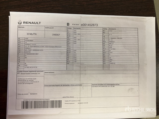 2016 Renault Master DCI100 Cargo Van - 小型货车:图2 2016 Renault Master DCI100 Cargo Van - 小型货车:图2