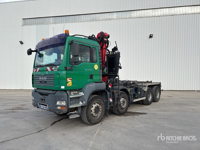 2006 MAN TGA 35.350 8x4 Camion Ampliroll Grue Palfi ... Roll-Off Truck - 吊钩升降车, 起重车:图1 2006 MAN TGA 35.350 8x4 Camion Ampliroll Grue Palfi ... Roll-Off Truck - 吊钩升降车, 起重车:图1