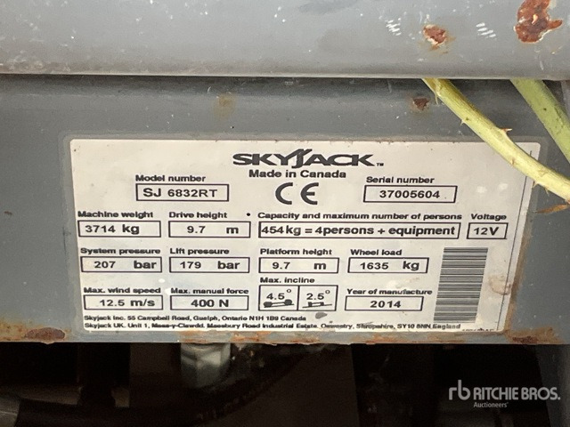 2014 Skyjack SJ6832RT 4x4 Diesel Scissor Lift - 剪式升降机:图2 2014 Skyjack SJ6832RT 4x4 Diesel Scissor Lift - 剪式升降机:图2