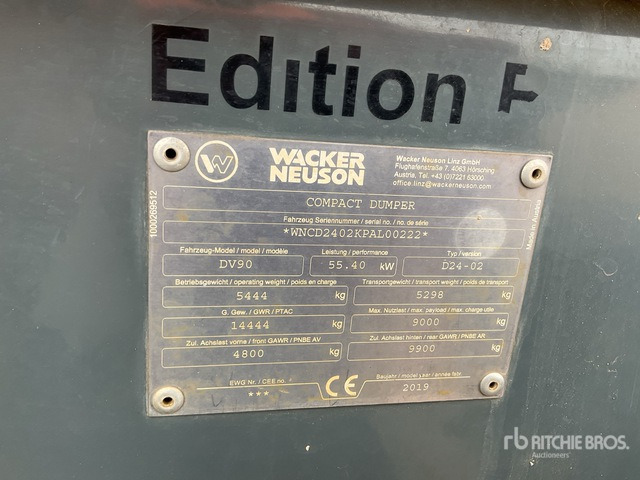 2019 Wacker Neuson DV90 9 ton 4x4 Swivel Dumper - 自卸车:图2 2019 Wacker Neuson DV90 9 ton 4x4 Swivel Dumper - 自卸车:图2