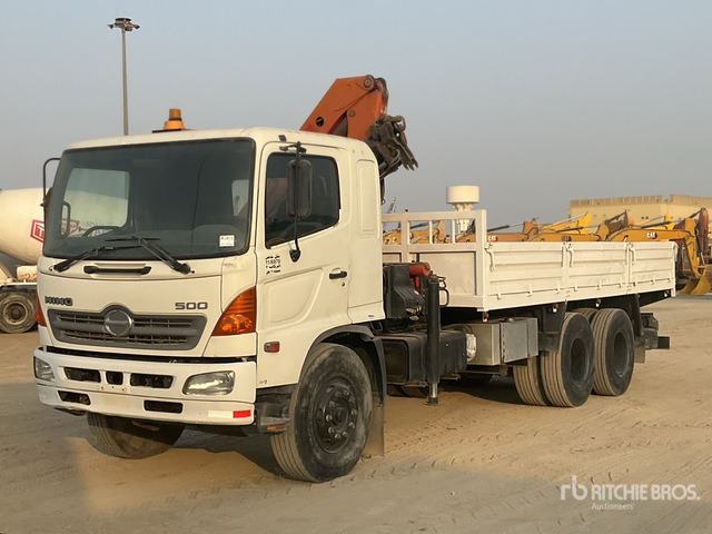 2008 Hino 145 2007 Palfinger K10000 Knuckle B ... Flatbed Truck with Crane - 栏板式/ 平板卡车, 起重车:图1 2008 Hino 145 2007 Palfinger K10000 Knuckle B ... Flatbed Truck with Crane - 栏板式/ 平板卡车, 起重车:图1