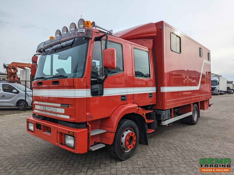 Iveco Tector ML120E24D 4x2 Euro3 DubbelCabine - Paardenwagen 3-Paards - Kleedruimte - Hydraulische klep- TOP! - 马匹运输车:图2 Iveco Tector ML120E24D 4x2 Euro3 DubbelCabine - Paardenwagen 3-Paards - Kleedruimte - Hydraulische klep- TOP! - 马匹运输车:图2