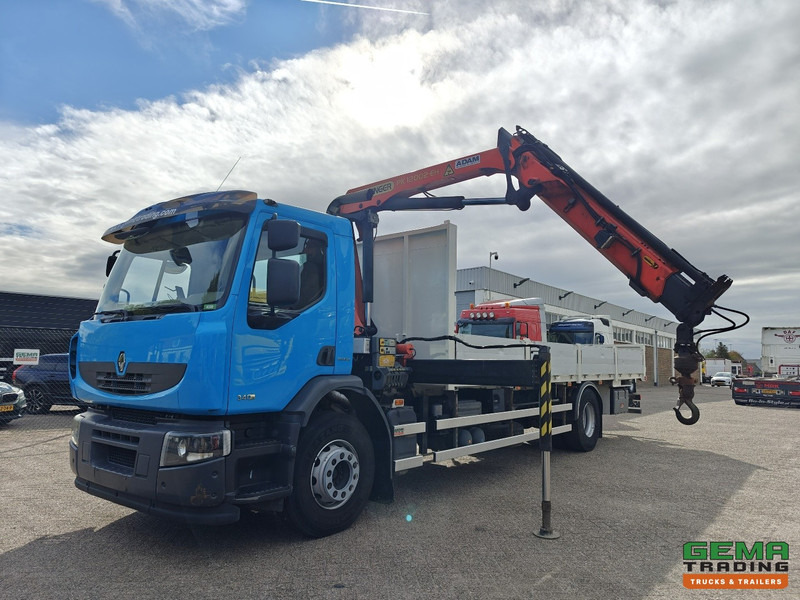 Renault Premium Lander 340 4x2 Dagcab Euro5 - Retarder - Open Laadbak 7.8M + Palfinger PK12002-EH - RadioGrafisch - 栏板式/ 平板卡车, 起重车:图1 Renault Premium Lander 340 4x2 Dagcab Euro5 - Retarder - Open Laadbak 7.8M + Palfinger PK12002-EH - RadioGrafisch - 栏板式/ 平板卡车, 起重车:图1