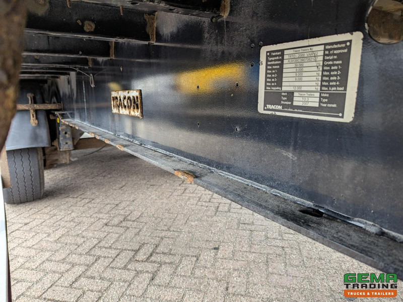 栏板式/ 平板半拖车 Tracon Trailers TO 3 3-Assen BPW - Schijfremmen - Open Laadbak 13.6m - HH Vloer - 10/2025 APK：图8