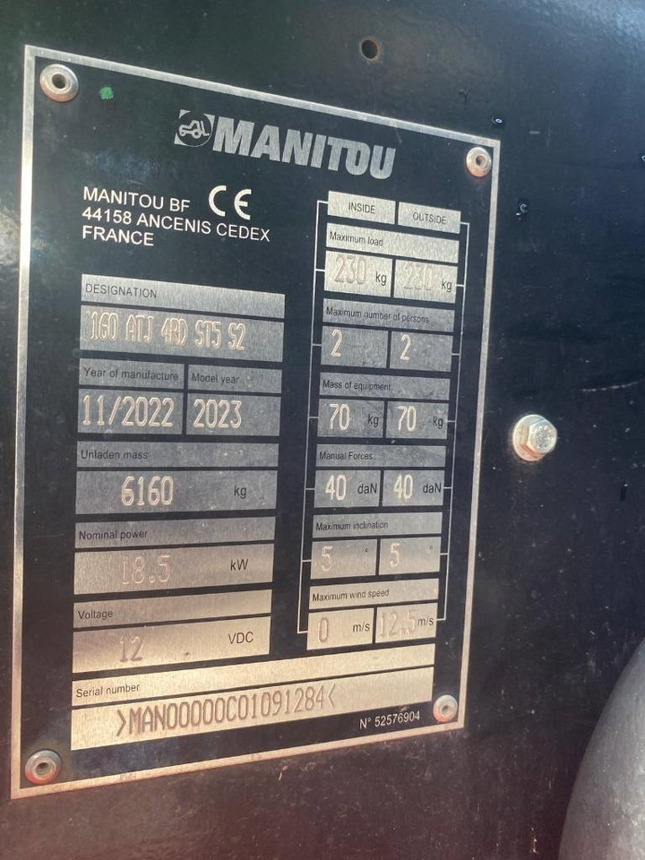 铰接臂 Manitou 160 ATJ：图30