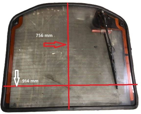 Back window for Linde - 车窗及其零件 适用于 材料装卸设备:图1 Back window for Linde - 车窗及其零件 适用于 材料装卸设备:图1