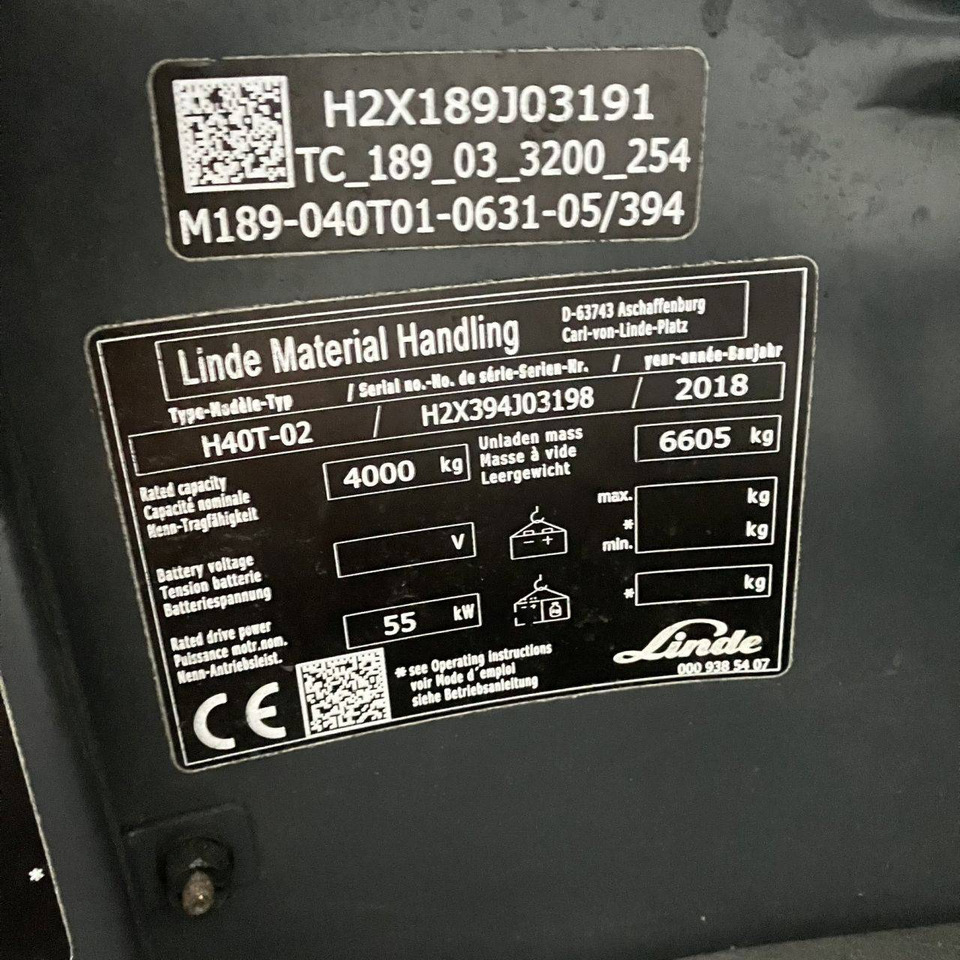 Linde H40T (394-02) Beverage - 液化石油气叉车:图5 Linde H40T (394-02) Beverage - 液化石油气叉车:图5