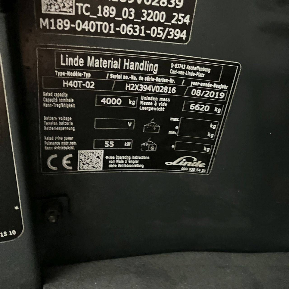 Linde H40T (394-02) Beverage - 液化石油气叉车:图5 Linde H40T (394-02) Beverage - 液化石油气叉车:图5