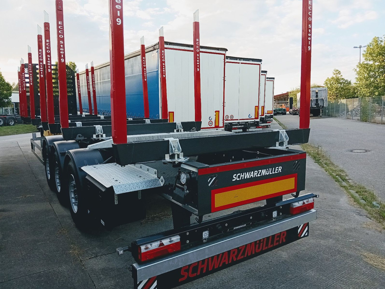 Schwarzmüller 3-A Rungensattel 8xRungSchemel 5800kg NEU sofort Schwarzmüller 3-A Rungensattel 8xRungSchemel 5800kg NEU sofort - 木材运输半挂车:图5 Schwarzmüller 3-A Rungensattel 8xRungSchemel 5800kg NEU sofort Schwarzmüller 3-A Rungensattel 8xRungSchemel 5800kg NEU sofort - 木材运输半挂车:图5
