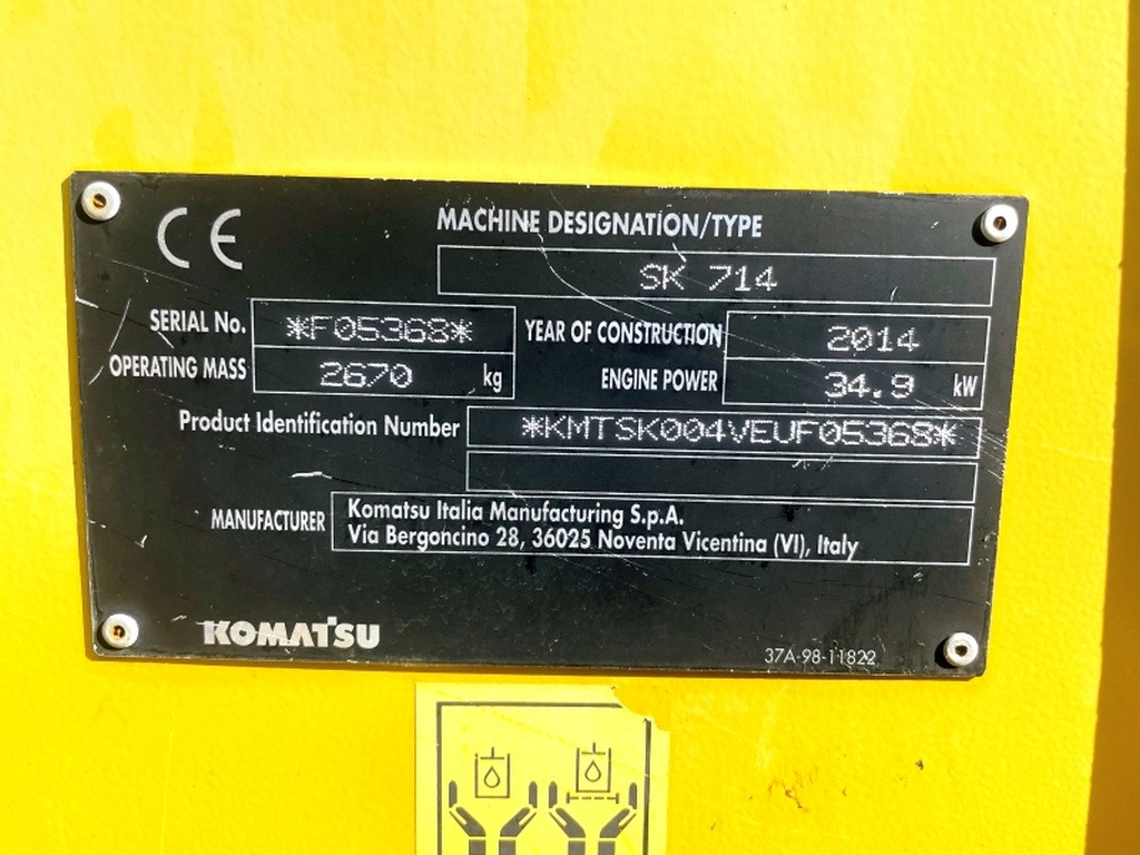 Komatsu SK714 (4077) - 滑移装载机:图3 Komatsu SK714 (4077) - 滑移装载机:图3