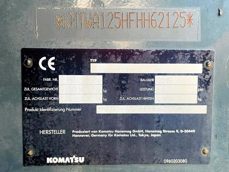 Komatsu WA100M-7 (3823) - 轮式装载机:图4 Komatsu WA100M-7 (3823) - 轮式装载机:图4