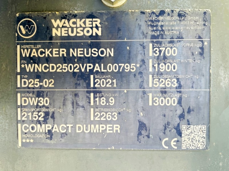 Neuson DW30 (3843) - 小型自卸车:图3 Neuson DW30 (3843) - 小型自卸车:图3