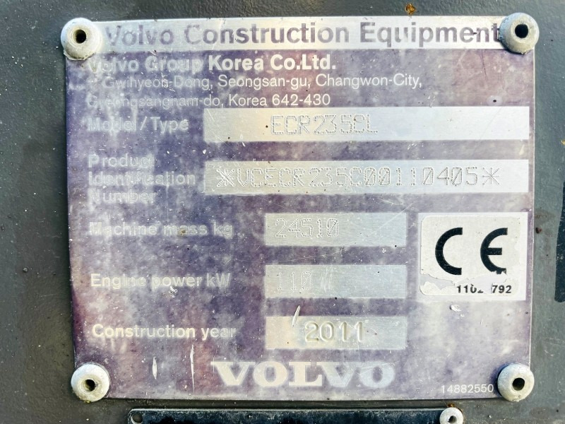 Volvo ECR235CL (3445) - 履带式挖掘机:图3 Volvo ECR235CL (3445) - 履带式挖掘机:图3