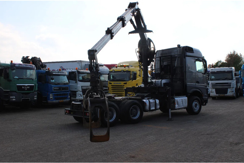 牵引车 Mercedes-Benz Arocs 2858 + PALFINGER Z15 (2022) + 6X4 + FOREST/WOOD/METAL EDITION：图13