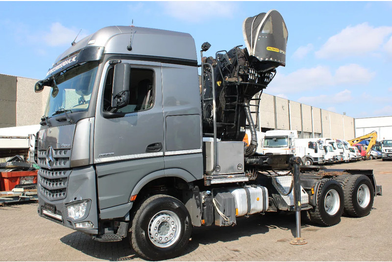 牵引车 Mercedes-Benz Arocs 2858 + PALFINGER Z15 (2022) + 6X4 + FOREST/WOOD/METAL EDITION：图15