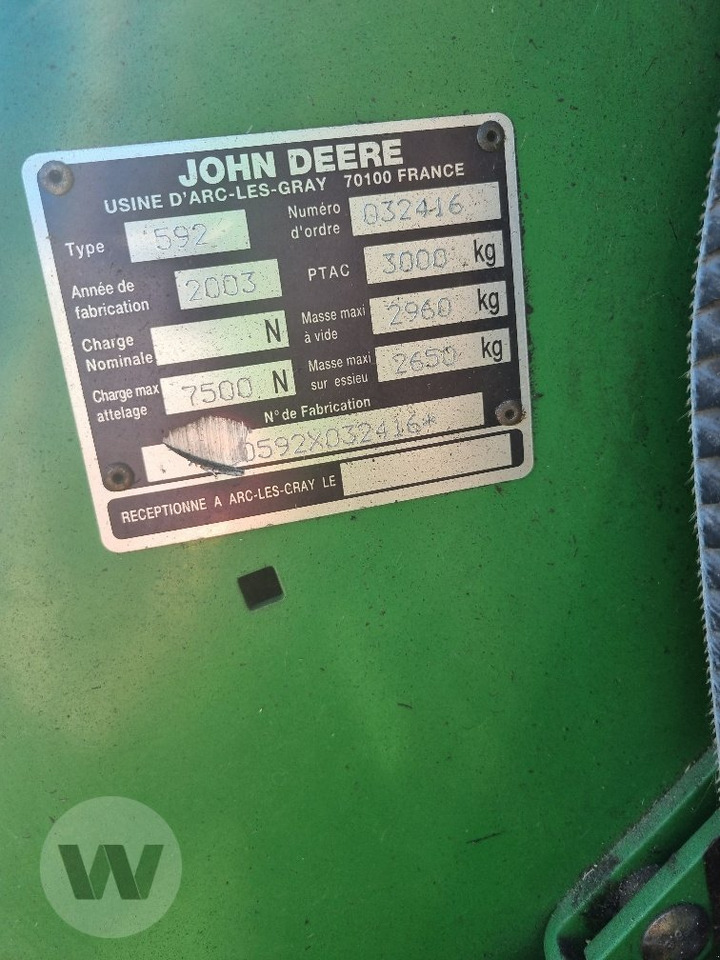 John Deere 592 - 圆形打包机:图2 John Deere 592 - 圆形打包机:图2