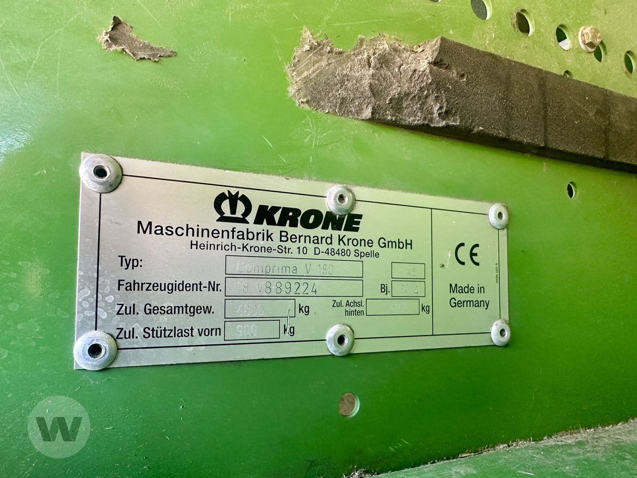 Krone Comprima V 180 XC - 圆形打包机:图4 Krone Comprima V 180 XC - 圆形打包机:图4