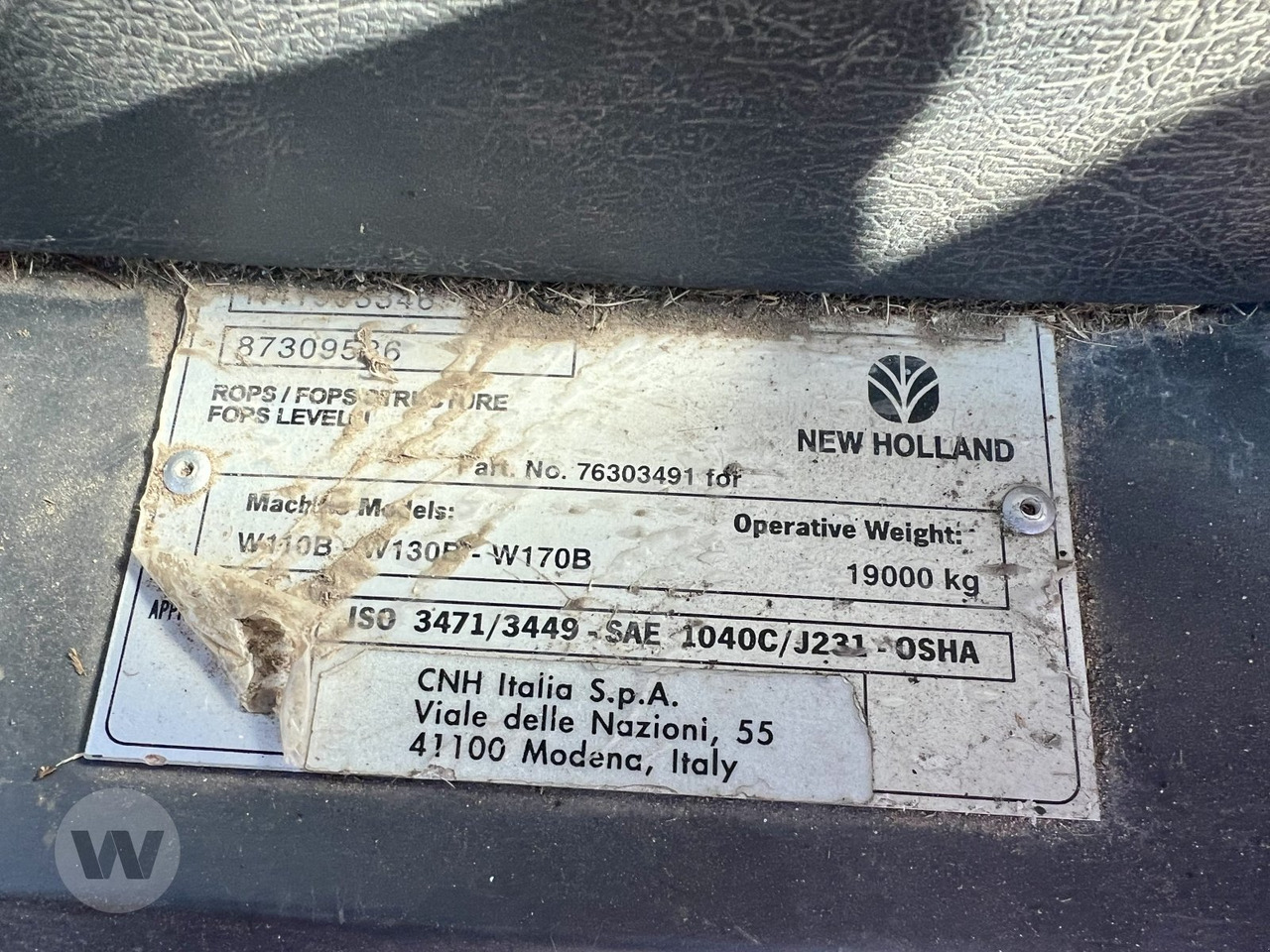 New Holland W 170 B - 轮式装载机:图5 New Holland W 170 B - 轮式装载机:图5