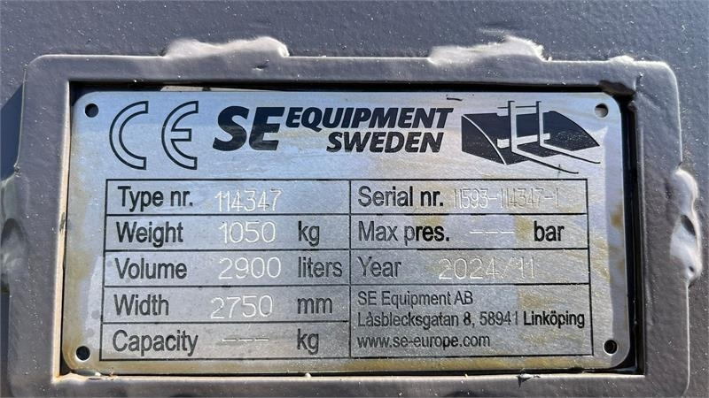SE AB 2,9m3 skovl med Volvo beslag på. Den er 2.75 - 铲斗 适用于 建筑机械:图3 SE AB 2,9m3 skovl med Volvo beslag på. Den er 2.75 - 铲斗 适用于 建筑机械:图3