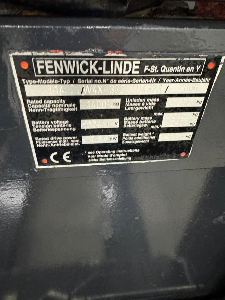 Linde 10848 L14 - 叉车:图5 Linde 10848 L14 - 叉车:图5