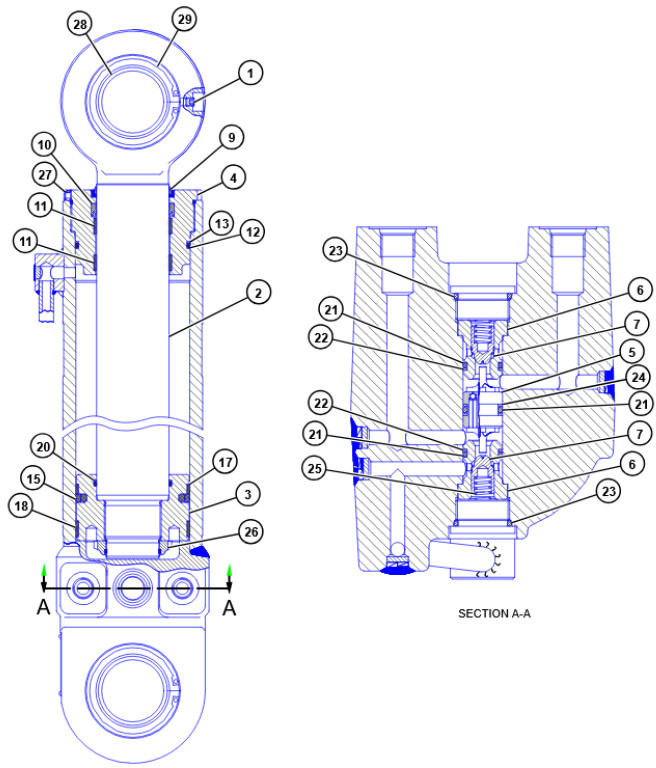 Caterpillar 2249320 - 5880812 - 液压缸 适用于 建筑机械:图1 Caterpillar 2249320 - 5880812 - 液压缸 适用于 建筑机械:图1