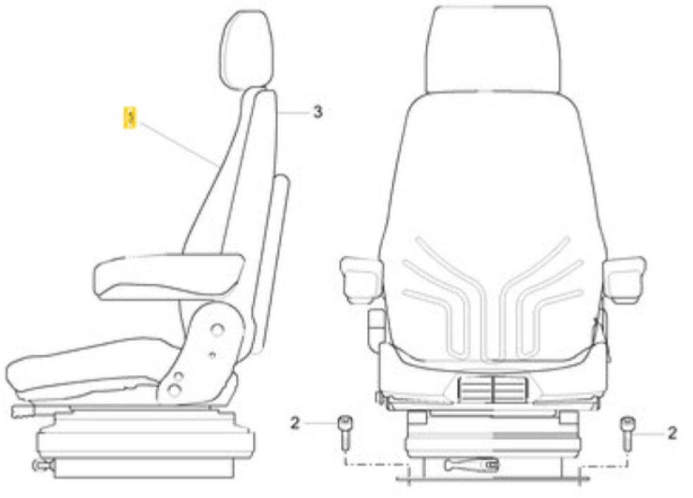 New Holland 7NM9-24100 - 座椅 适用于 建筑机械:图1 New Holland 7NM9-24100 - 座椅 适用于 建筑机械:图1