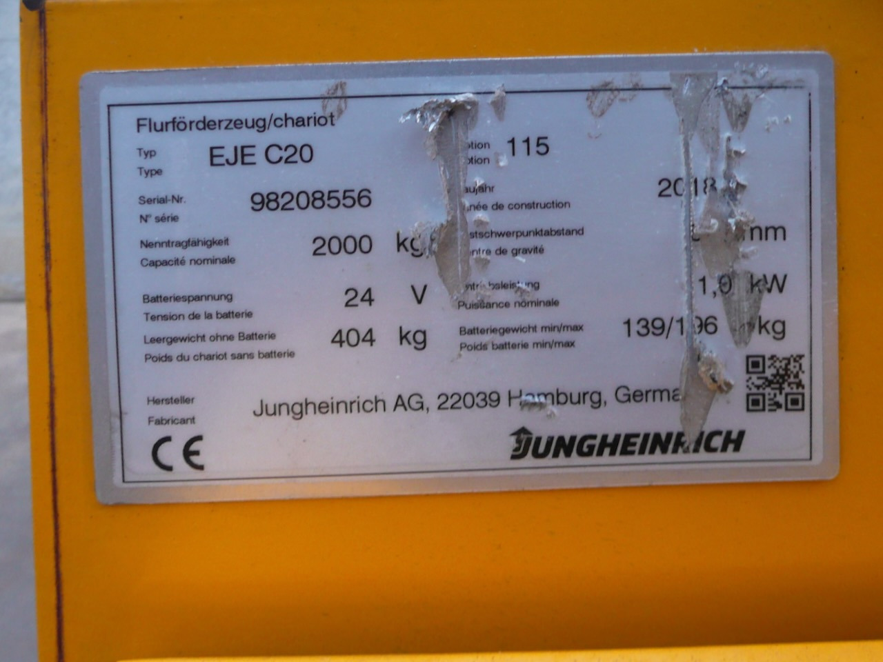 码垛车 Jungheinrich EJE C20：图7