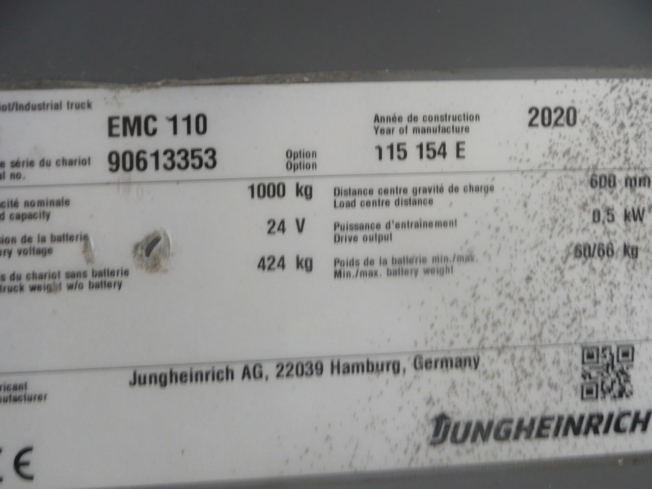 堆垛机 Jungheinrich EMC 110：图7