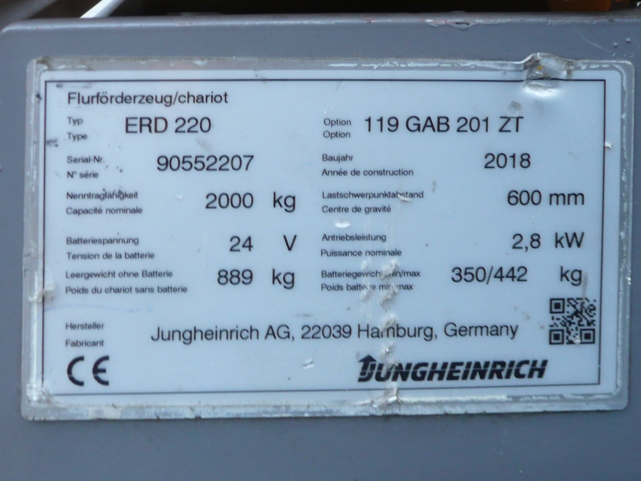 堆垛机 Jungheinrich ERD 220 201 ZT：图8