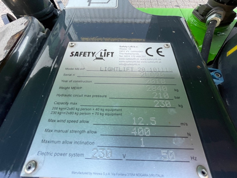 Hinowa Lightlift 20.10 IIIS SOLD - 铰接臂:图3 Hinowa Lightlift 20.10 IIIS SOLD - 铰接臂:图3