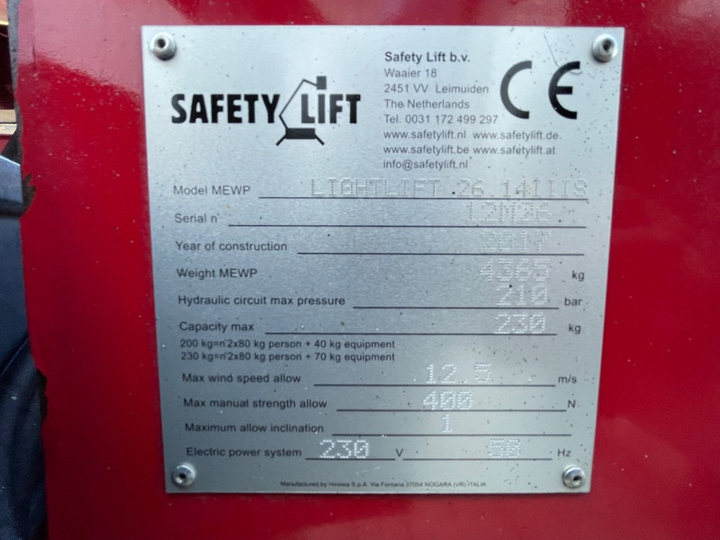 Hinowa Lightlift 26.14 IIIS - 铰接臂:图3 Hinowa Lightlift 26.14 IIIS - 铰接臂:图3