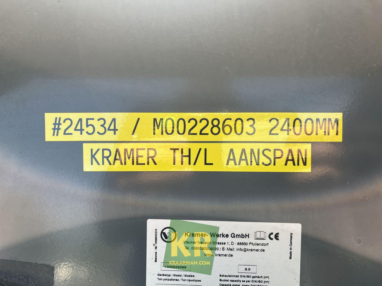 2400 HVF GRONDBAK Kramer - 装载机铲斗 适用于 建筑机械:图5 2400 HVF GRONDBAK Kramer - 装载机铲斗 适用于 建筑机械:图5