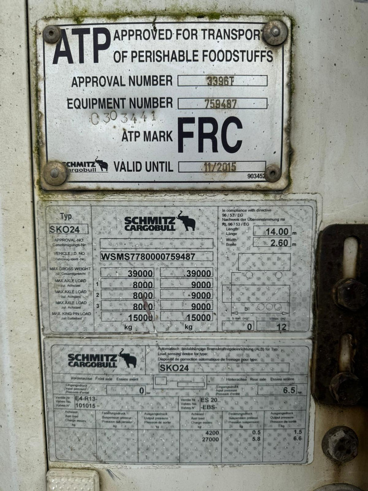 Schmitz Cargobull 2009 Vector 1850 MT - 冷藏半拖车:图3 Schmitz Cargobull 2009 Vector 1850 MT - 冷藏半拖车:图3