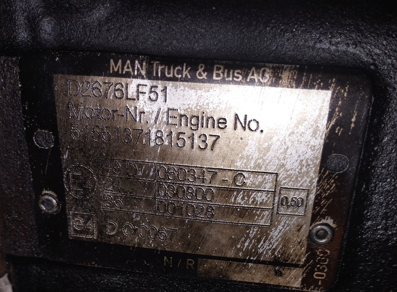 Silnik Engine MAN TGS TGX D2676 LF51 E6 500 HP - 发动机及其零件:图5 Silnik Engine MAN TGS TGX D2676 LF51 E6 500 HP - 发动机及其零件:图5
