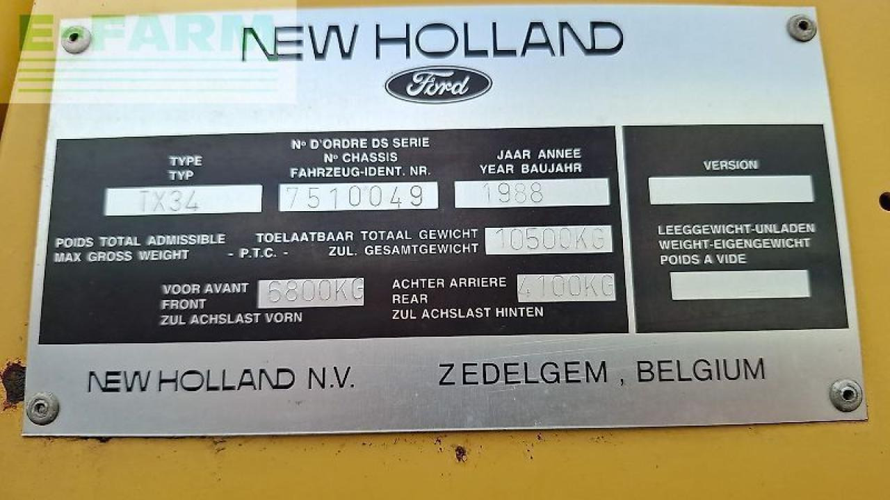 联合收割机 New Holland tx 34 / tx34：图8