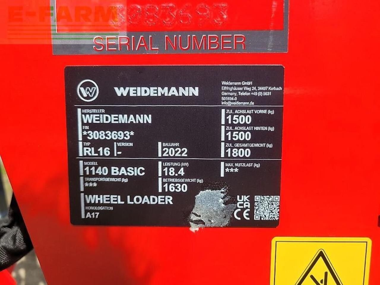 Weidemann 1140 basic - 小型挖掘机:图3 Weidemann 1140 basic - 小型挖掘机:图3