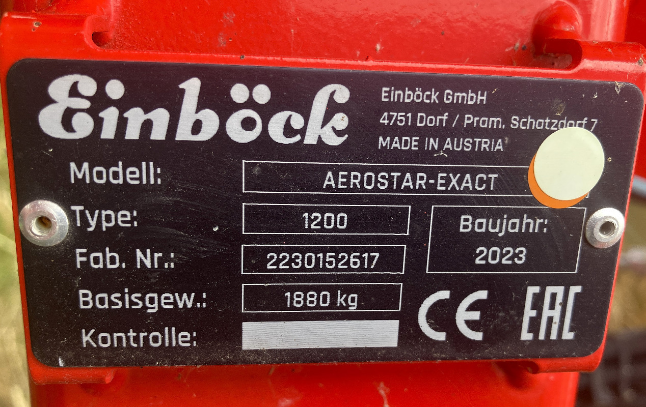 Einböck Aerostar-Exact 1200 - 施肥设备:图2 Einböck Aerostar-Exact 1200 - 施肥设备:图2