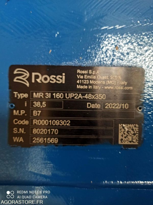2 réducteurs ROSSI MR3I160UP2A NEUFS - 工具/ 设备:图1 2 réducteurs ROSSI MR3I160UP2A NEUFS - 工具/ 设备:图1