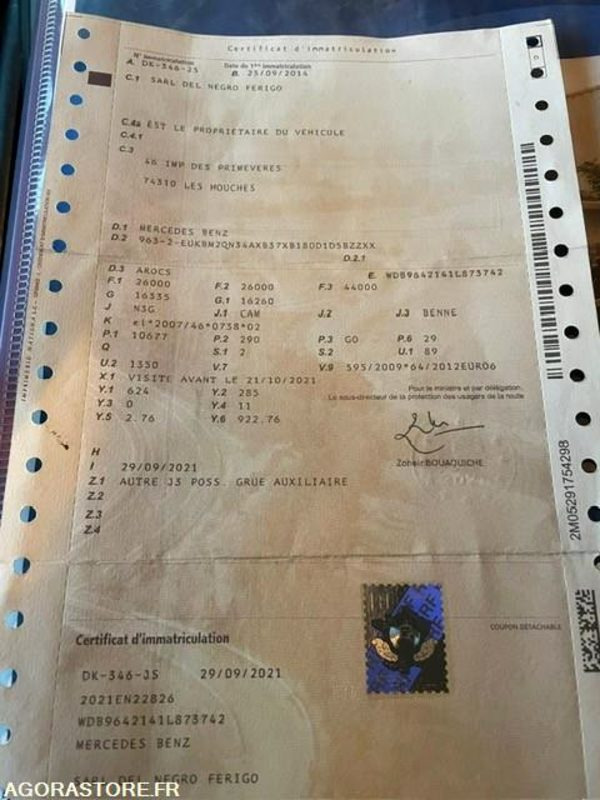 CAMION 6X4 TRI-BENNE +GRUE MERCEDES AROCS 2640 2014 190 000 KM - 卡车:图5 CAMION 6X4 TRI-BENNE +GRUE MERCEDES AROCS 2640 2014 190 000 KM - 卡车:图5