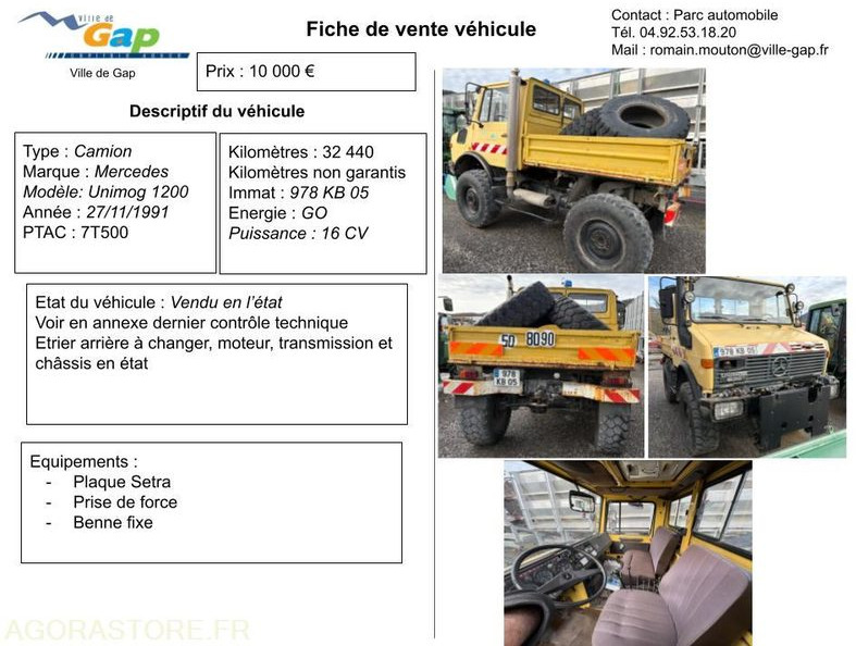 CAMION MERCEDES UNIMOG 1200 - 卡车:图1 CAMION MERCEDES UNIMOG 1200 - 卡车:图1