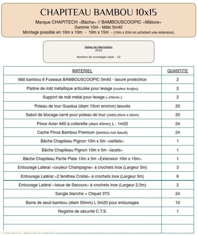 Chapiteau en bambou avec cordages et plancher - 建筑集装箱:图3 Chapiteau en bambou avec cordages et plancher - 建筑集装箱:图3