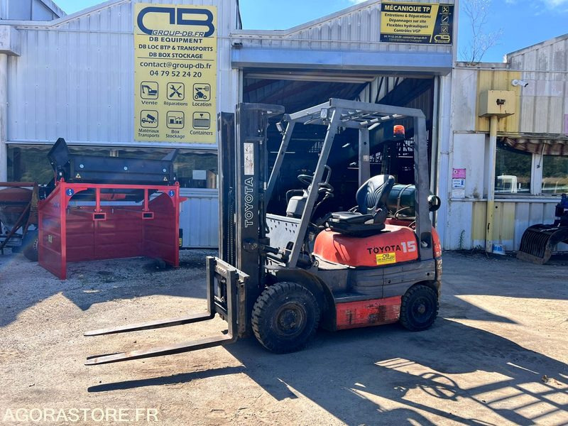 Chariot élévateur à gaz Toyota FG15 4,3m - 1,5T - Année 1994 - 10770 heures - 液化石油气叉车:图1 Chariot élévateur à gaz Toyota FG15 4,3m - 1,5T - Année 1994 - 10770 heures - 液化石油气叉车:图1