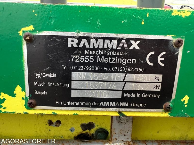 Compacteur de tranchée AMMANN RAMMAX RW 1504-HF - 碾压机:图5 Compacteur de tranchée AMMANN RAMMAX RW 1504-HF - 碾压机:图5