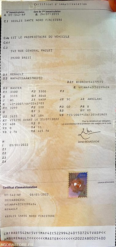 DT-542-NF - Roulant - Renault Master - VASP - 462 946 Kms 租赁 DT-542-NF - Roulant - Renault Master - VASP - 462 946 Kms：图18