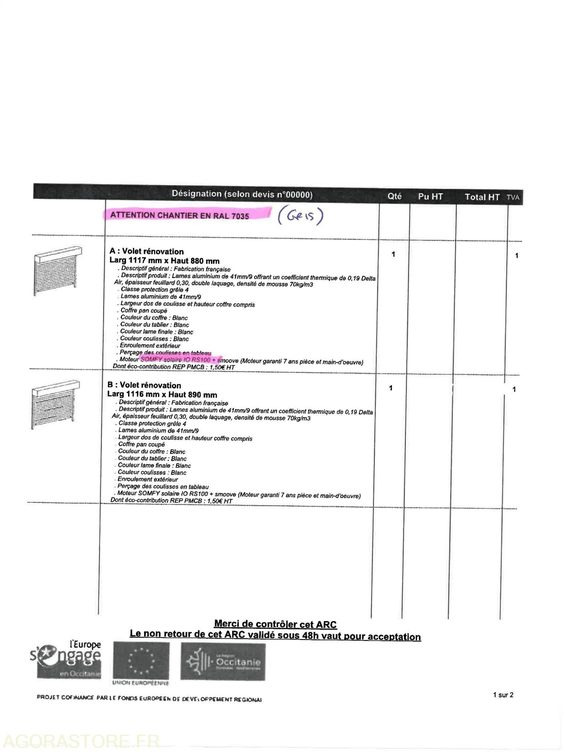 Volets roulants solaires HEROAL - 工具/ 设备:图4 Volets roulants solaires HEROAL - 工具/ 设备:图4