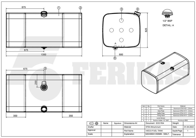 新的 燃料箱 适用于 卡车 Iveco New aluminum fuel tank 500L:图7 新的 燃料箱 适用于 卡车 Iveco New aluminum fuel tank 500L:图7