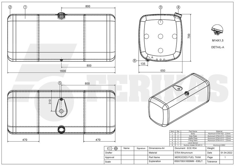 新的 燃料箱 适用于 卡车 Mercedes-Benz New aluminum fuel tank 630L:图8 新的 燃料箱 适用于 卡车 Mercedes-Benz New aluminum fuel tank 630L:图8