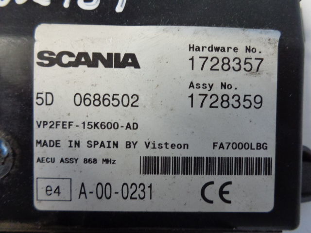 Scania control unit 1731940, 1731939, 0686502, 1728357, 1728359 "WORLDW - ECU 适用于 卡车:图5 Scania control unit 1731940, 1731939, 0686502, 1728357, 1728359 "WORLDW - ECU 适用于 卡车:图5