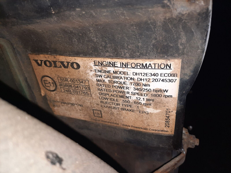 Volvo DH12E340EC06 . DH12D 340. - 发动机:图5 Volvo DH12E340EC06 . DH12D 340. - 发动机:图5