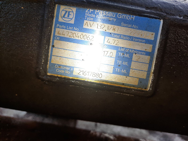 Volvo шестерни бортовой передачи ZF - 后轴:图3 Volvo шестерни бортовой передачи ZF - 后轴:图3